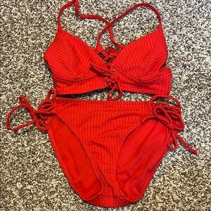 SO Bright Red Bikini Set